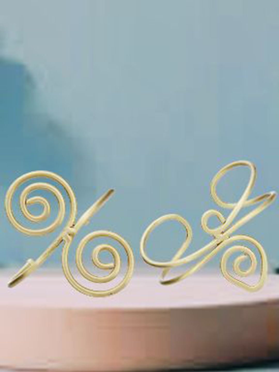 ATIBELLE Set Of 2 Gold Plated & Spiral Wavy-Shaped Textured Contemporary Bracelets