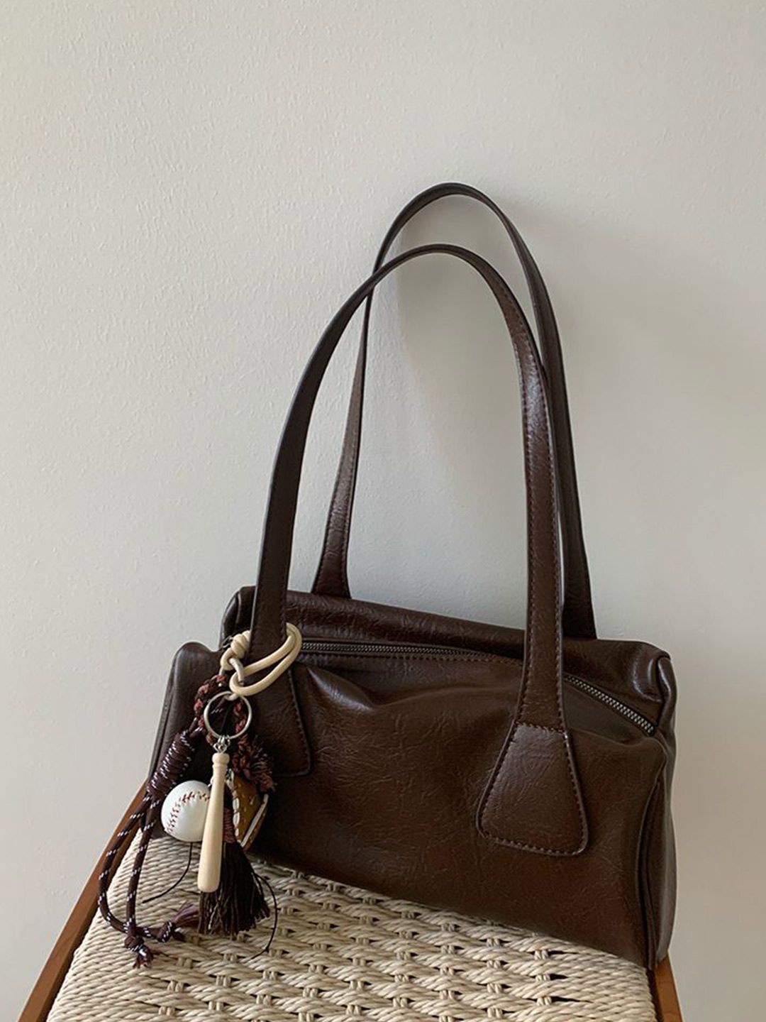 corsica DressBerry PU Structured Shoulder Bag with Tasselled-picture-37