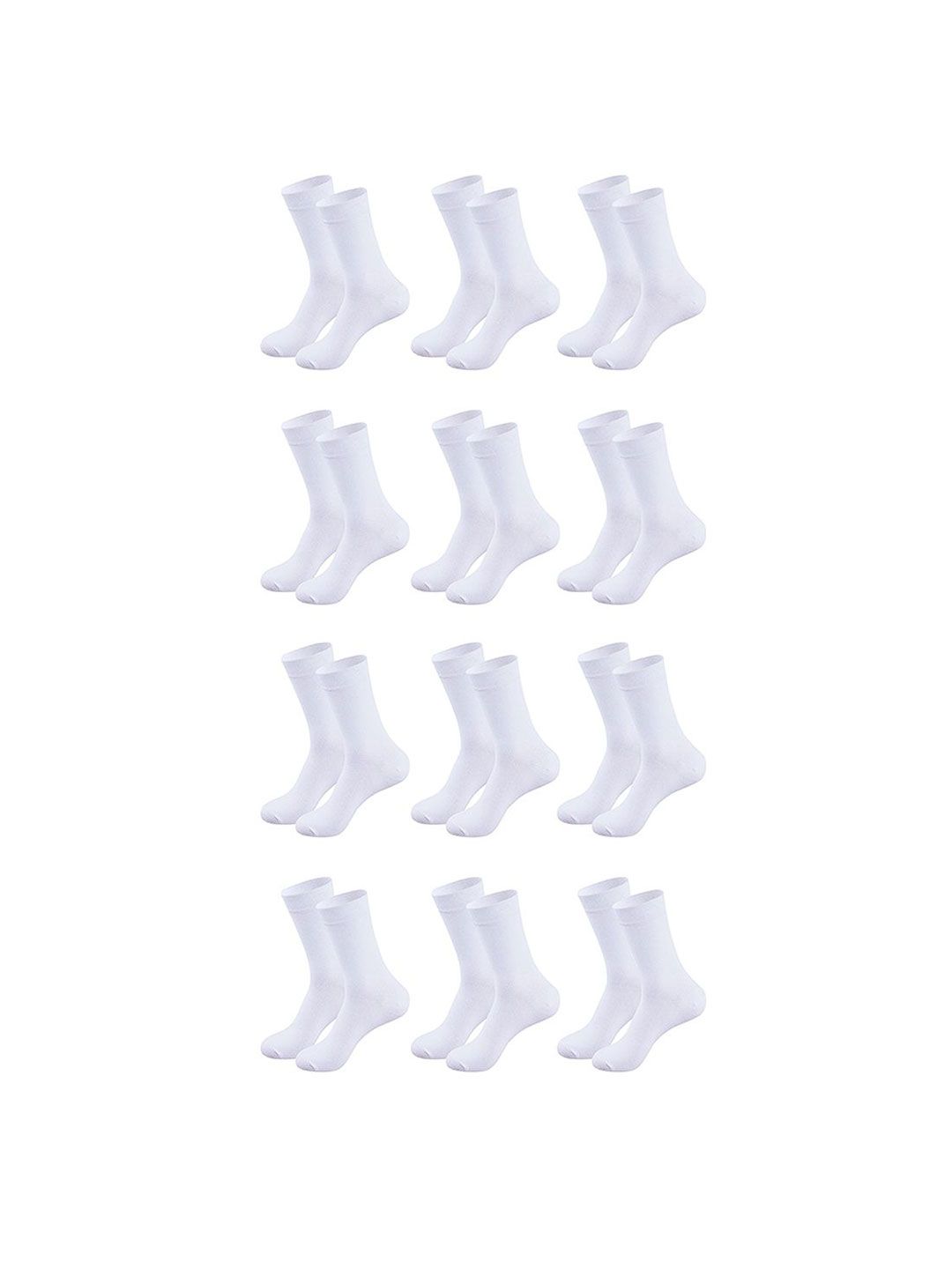 MUKHAKSH Men Pack Of 12 Cotton Calf Length Socks-picture-26