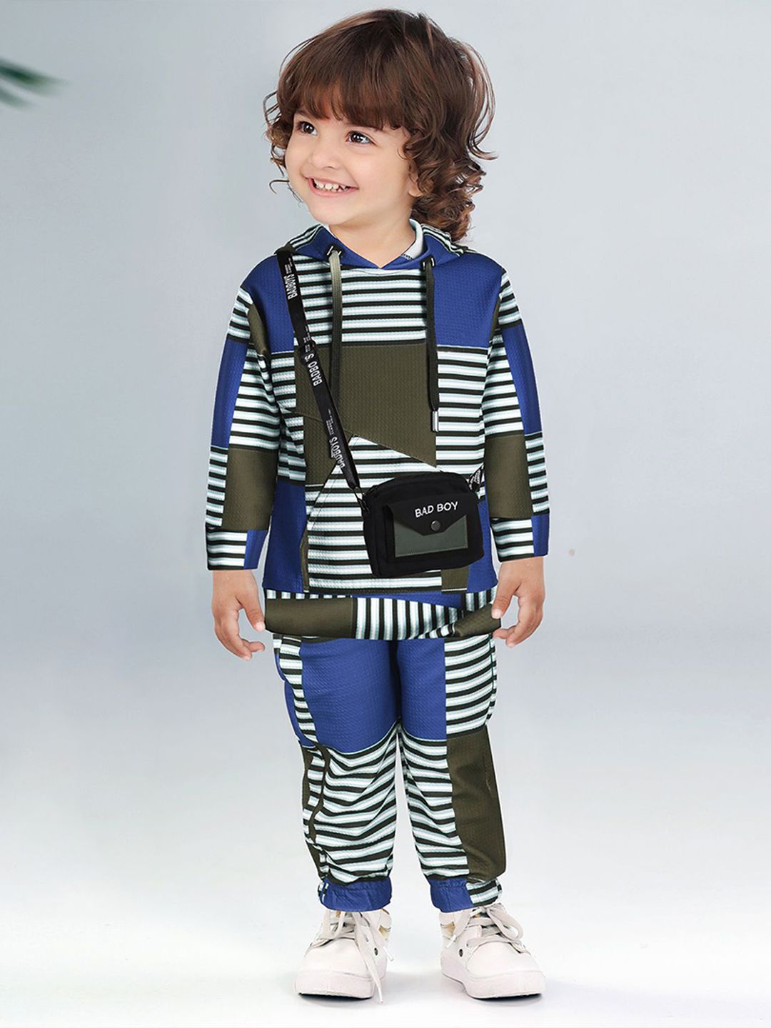 Bad Boys Boys Printed Pure Cotton T-shirt With Joggers-picture-53