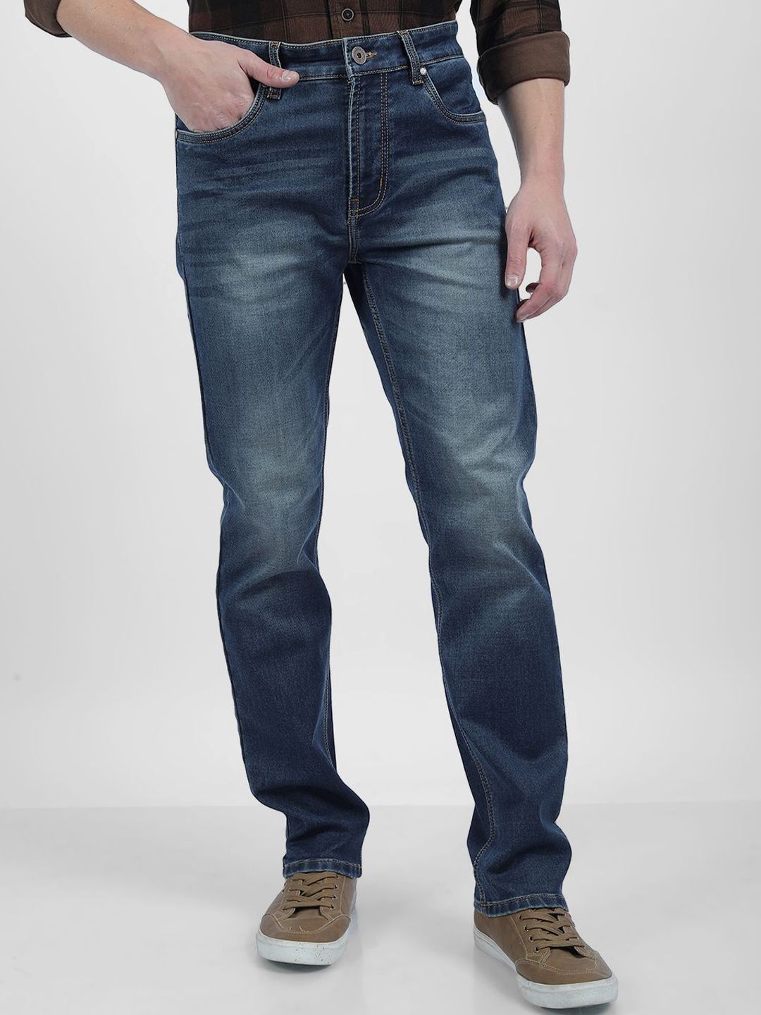 Numero Uno Men Slim Fit Mid-Rise Light Fade Cotton Stretchable Jeans-picture-29