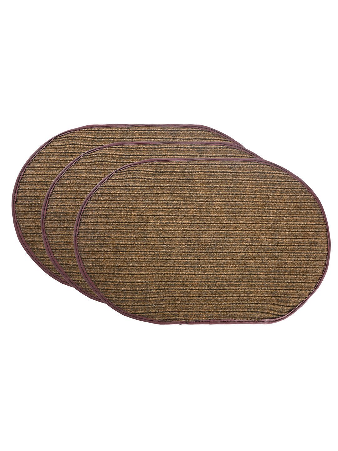 Kuber Industries Brown 3 Pieces Anti Skid Bath Rugs-picture-50
