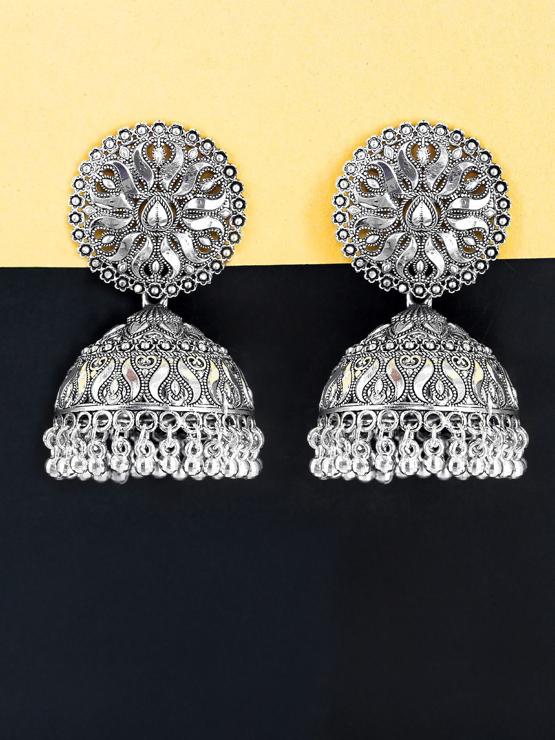 PRIVIU Dome Shaped Jhumkas Earrings-picture-12