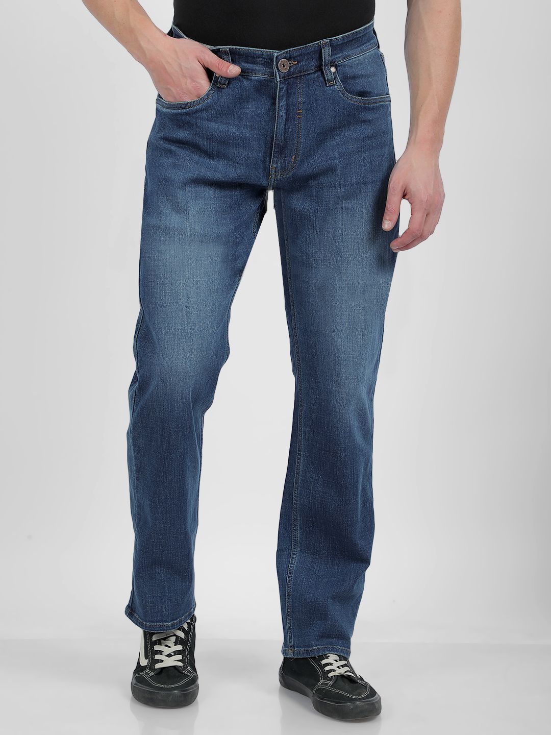 Numero Uno Men Regular Fit Mid-Rise Light Fade Stretchable Jeans-picture-27