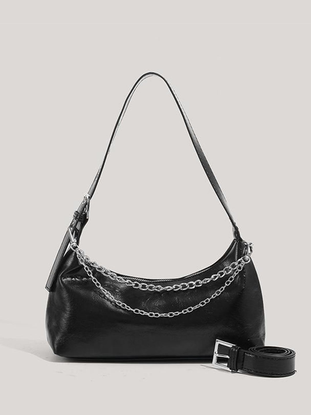 corsica DressBerry PU Oversized Half Moon Hobo Bag with Tasselled-picture-19