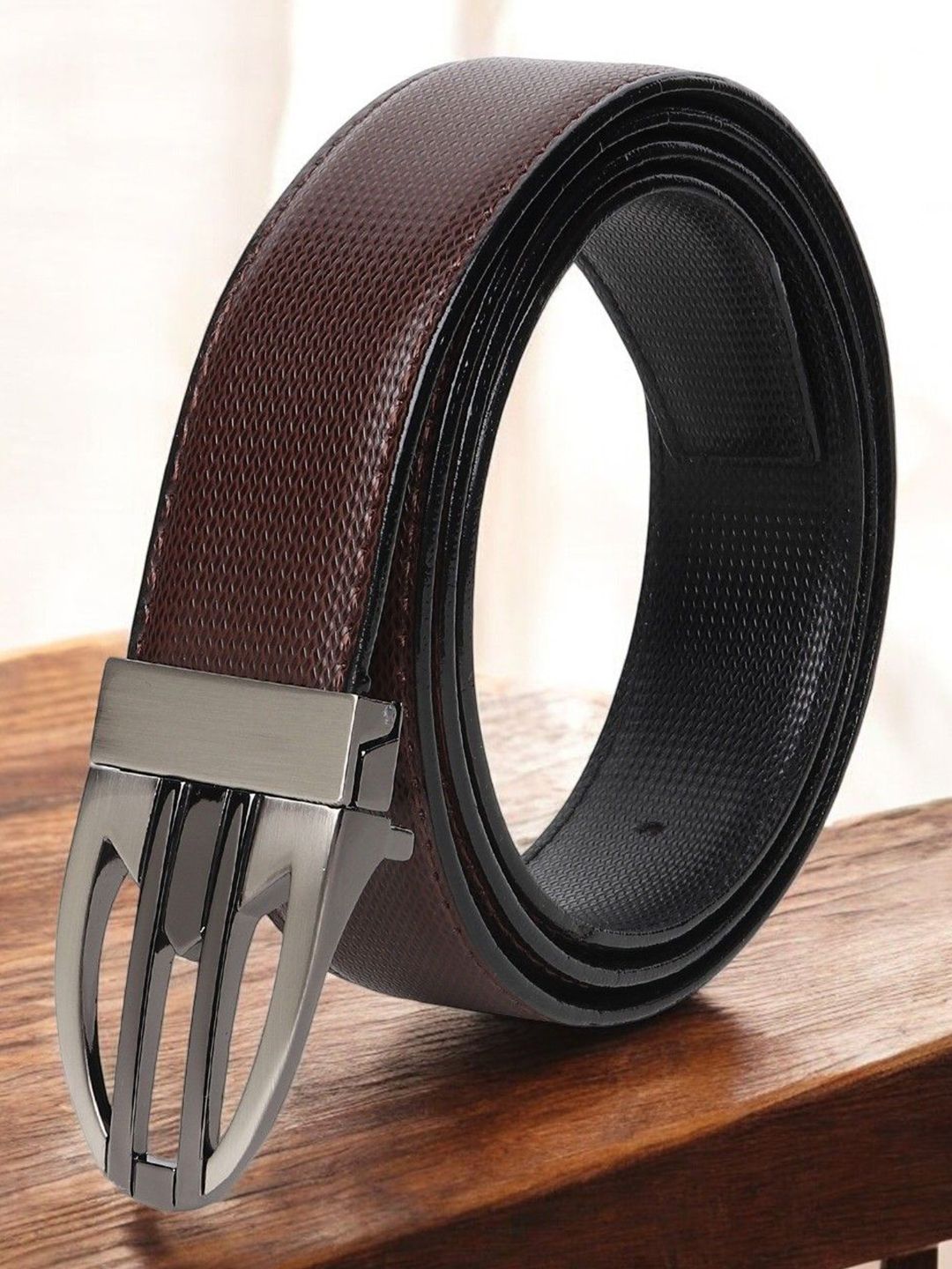 The Roadster Lifestyle Co. Men Textured Formal Belts-picture-13