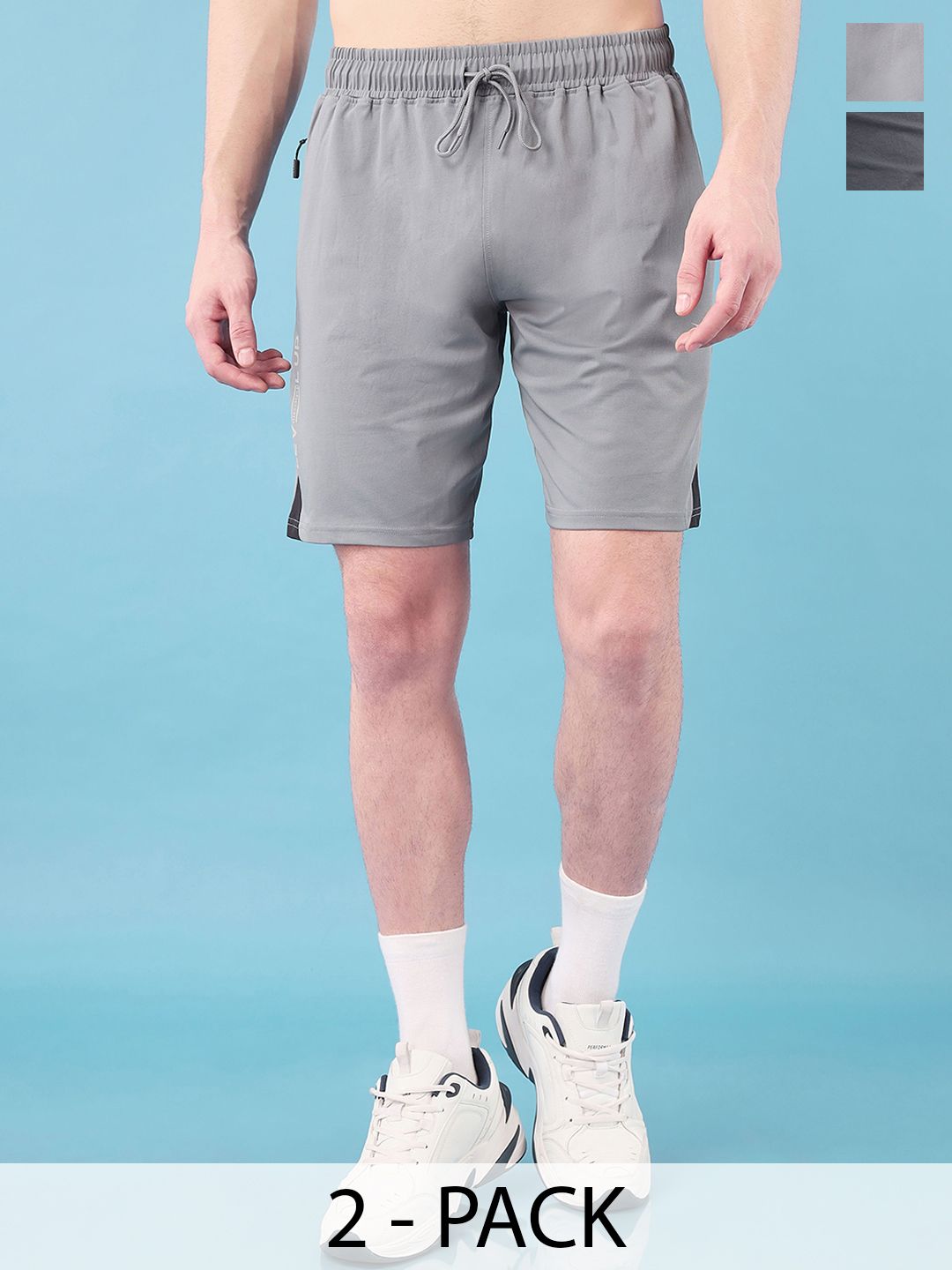 Technosport Men Slim Fit Running Sports Shorts with Antimicrobial Technology-picture-31