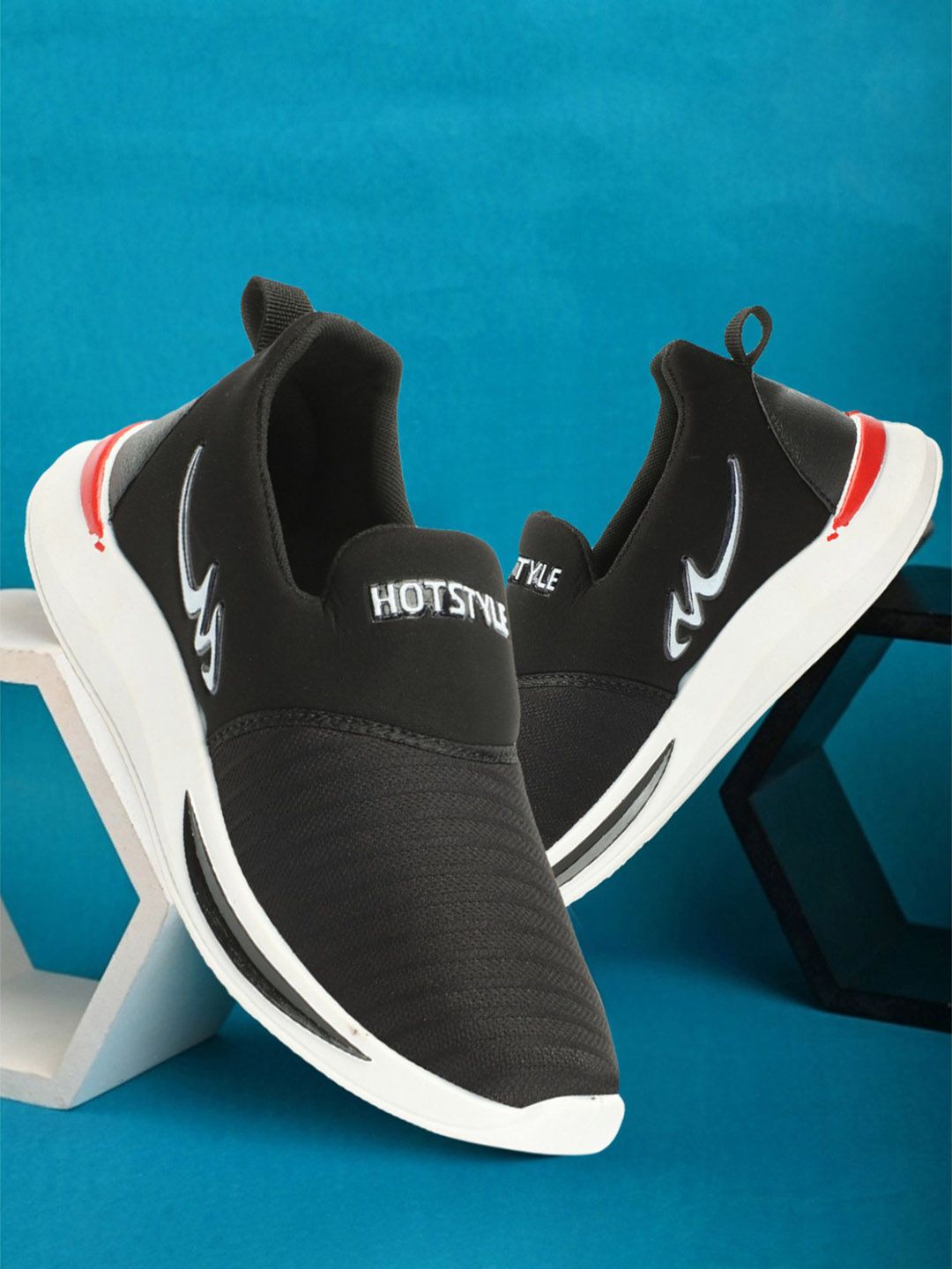 HOTSTYLE Men Colourblocked Slip-On Sneakers-picture-9