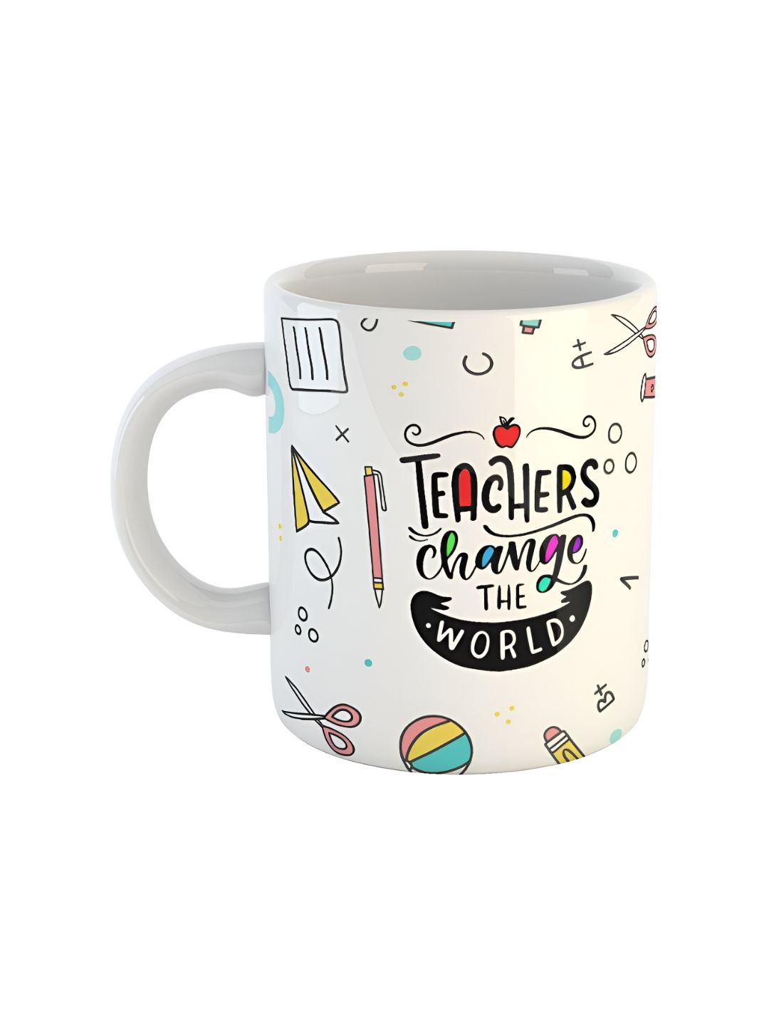 ARTBUG White Printed Ceramic Glossy Core Set of Cups and Mugs-picture-40