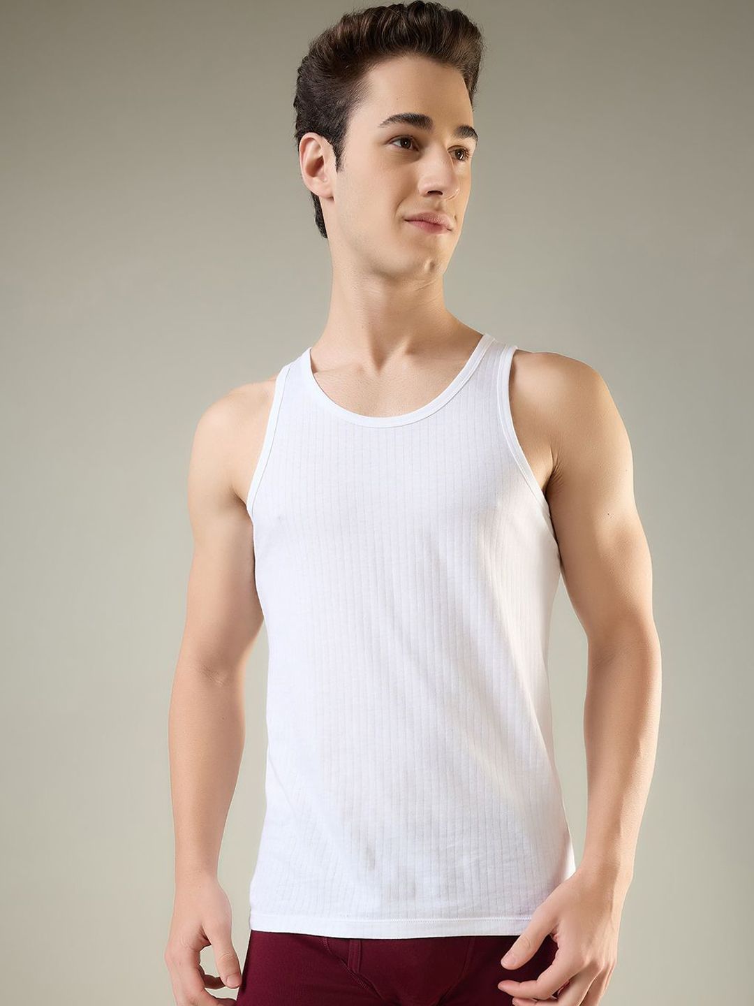 Park Avenue Pack Of 2 Combed Cotton Round Neck Basic Vests PZVX00118-W087F080-picture-33