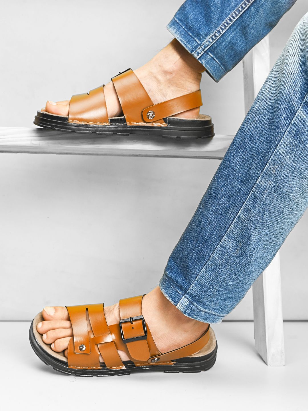 Killer Men Ethnic Leather Comfort Sandals-picture-34