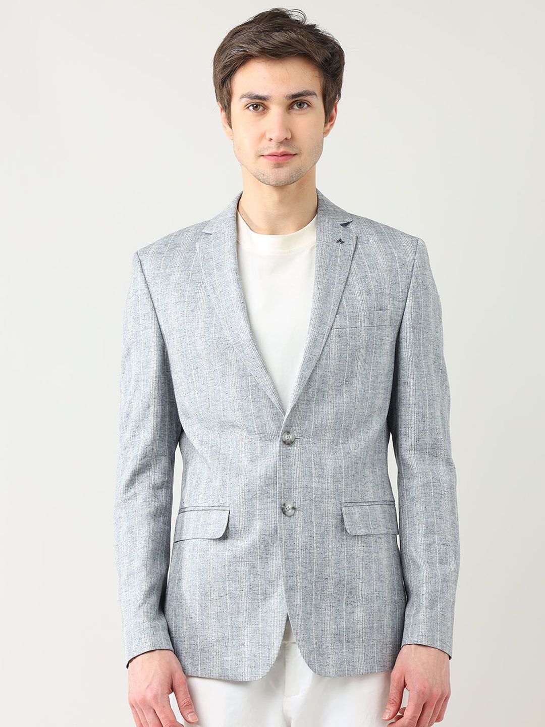 Arrow Striped Single-Breasted Formal Blazers-picture-49