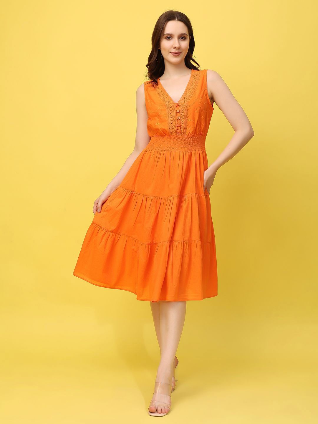 RANGRIWAZ Fit & Flare Dress