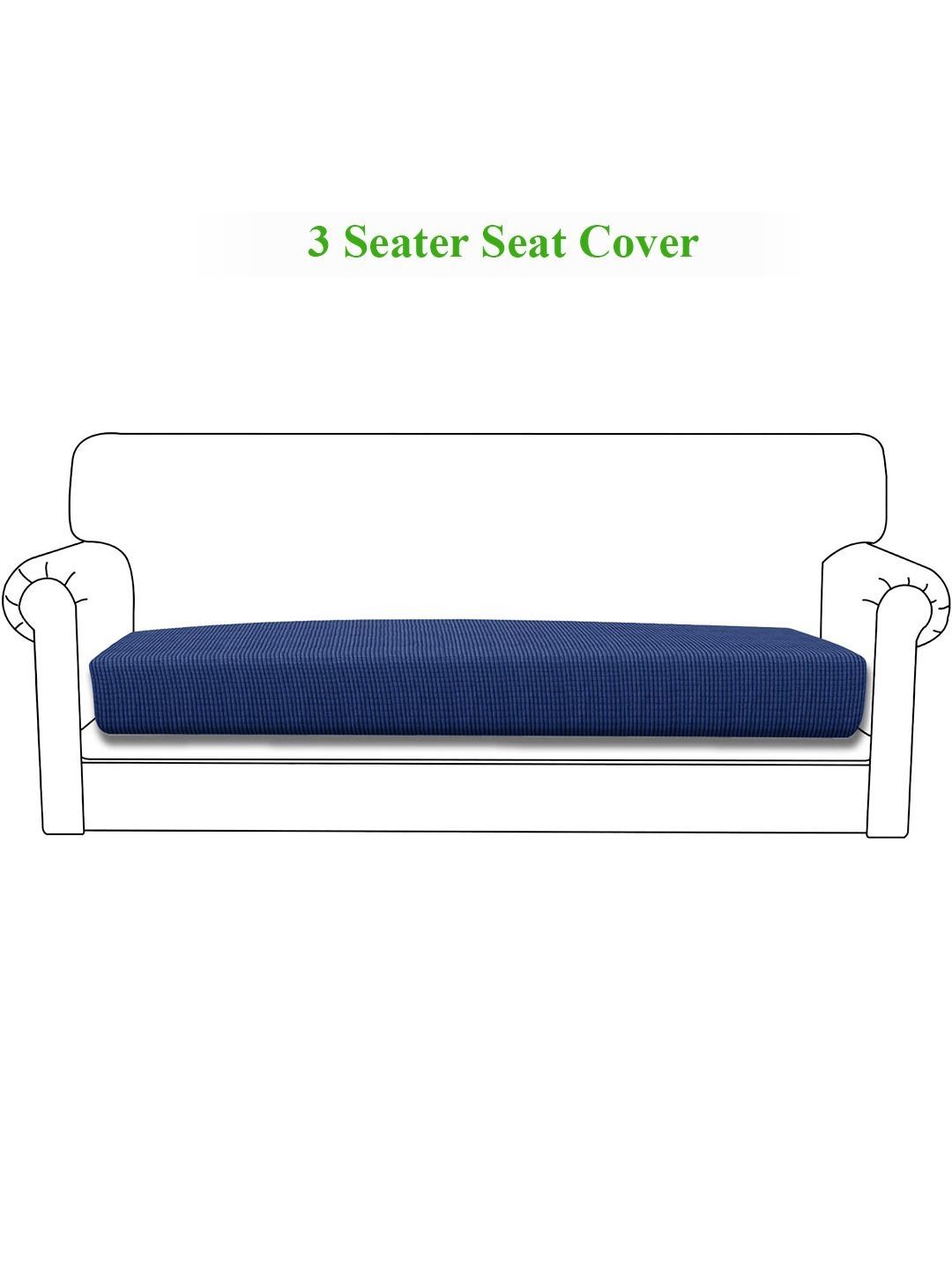 HOKIPO Navy Blue Jacquard Sofa Cover-picture-40
