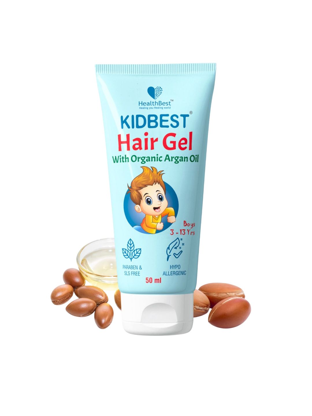 HealthBest Kids Hair Styling Gel With Organic Argan Oil - 50 ml-image-10