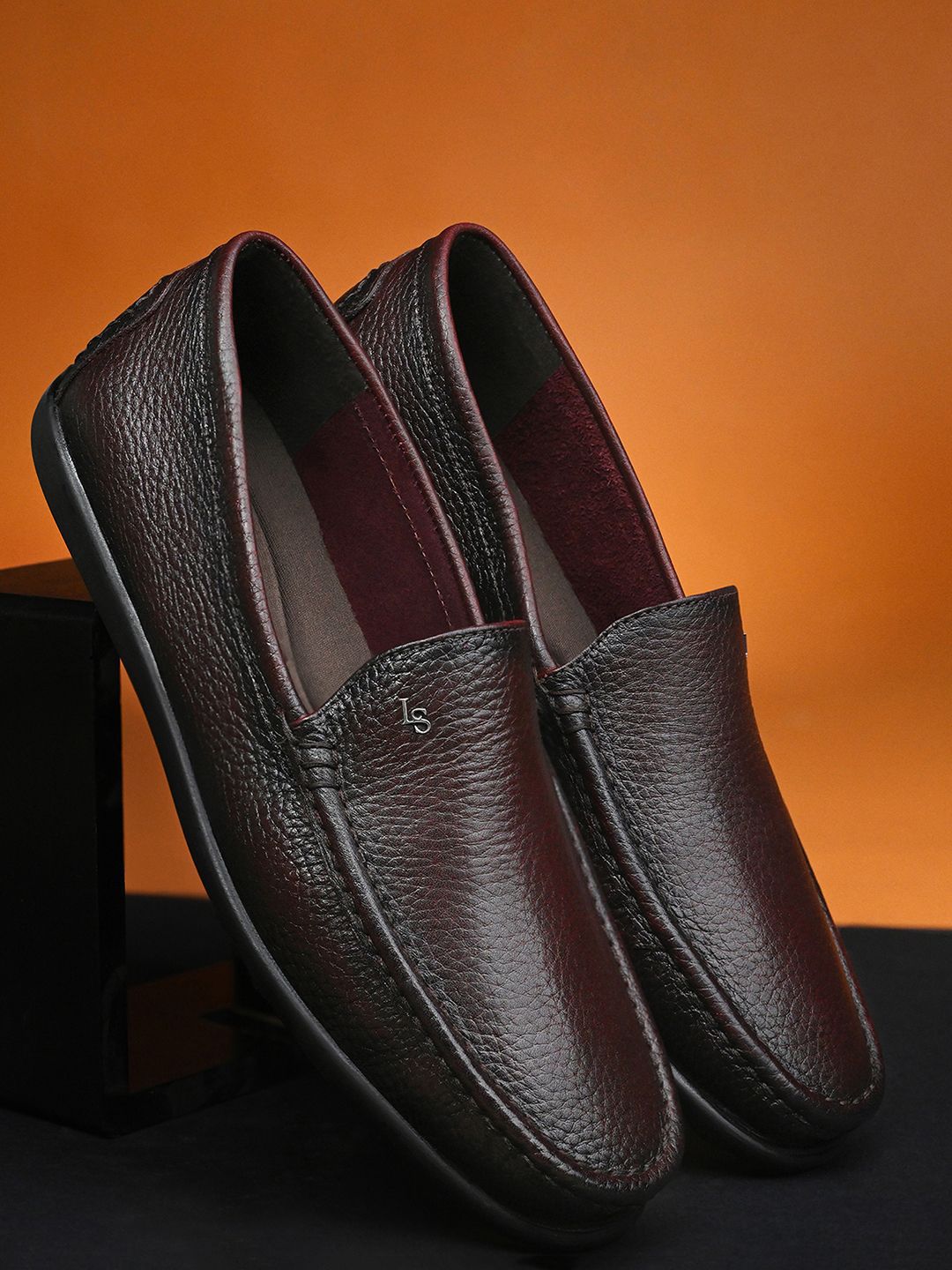 LOUIS STITCH Men Italian Milled Leather Formal Slip-On Loafers-image-44