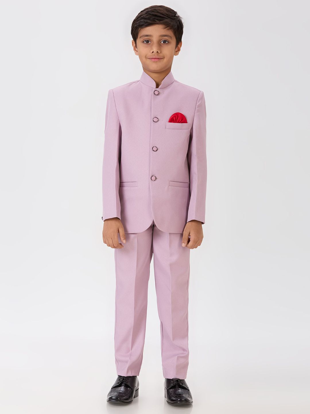 YK Boys Full Sleeves Ethnic Two-Piece Jodhpuri Suit