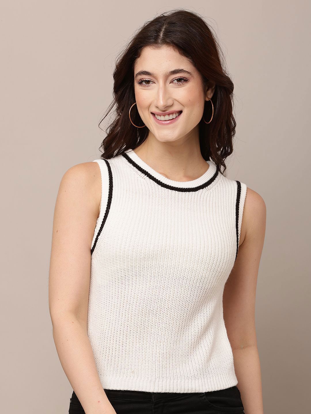 NoBarr Women Speckled Ribbed Sweater Vest-picture-42