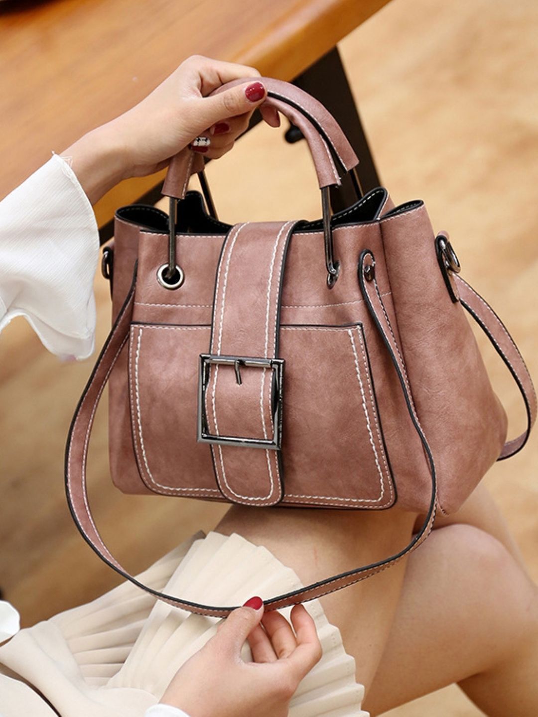 corsica DressBerry PU Structured Shoulder Bag-picture-21