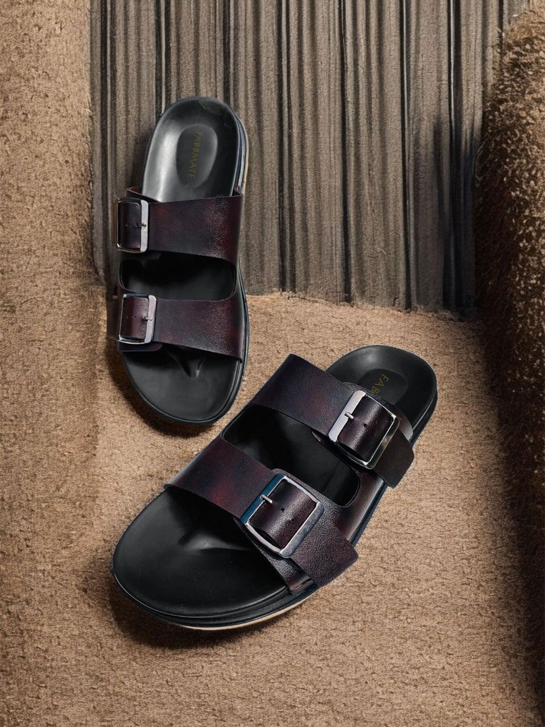 FABBMATE Men Ethnic PU Comfort Sandals-picture-26