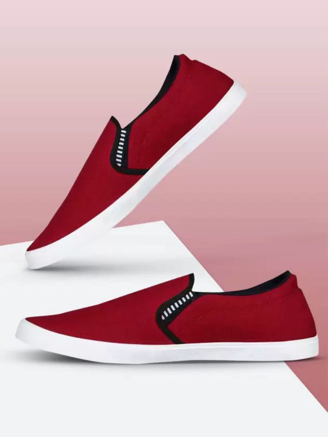 HOTSTYLE Men Colourblocked Slip-On Sneakers-image-19