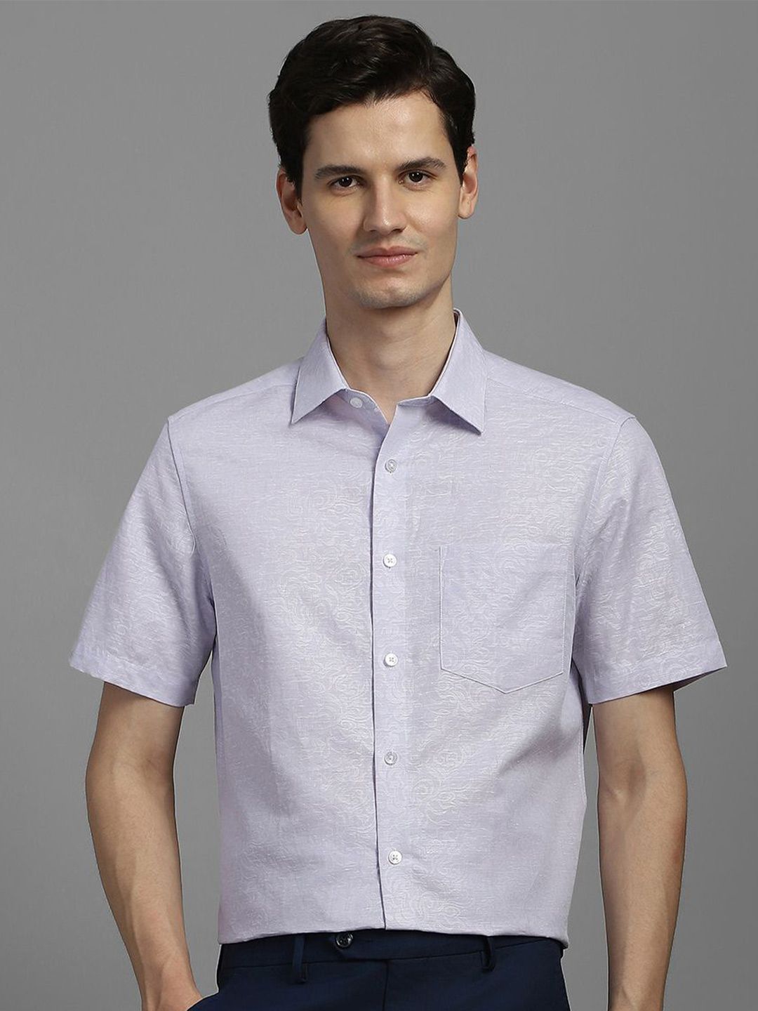 Louis Philippe Spread Collar Formal Shirt-picture-18