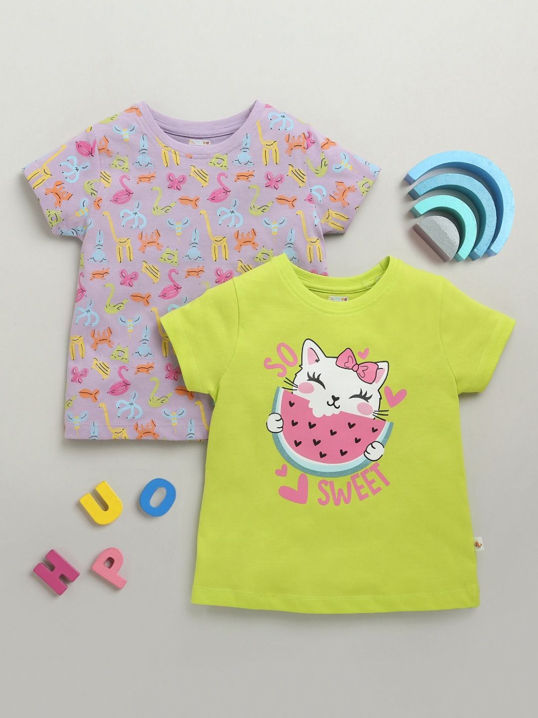 BUMZEE Girls 2 Printed T-shirt-picture-50