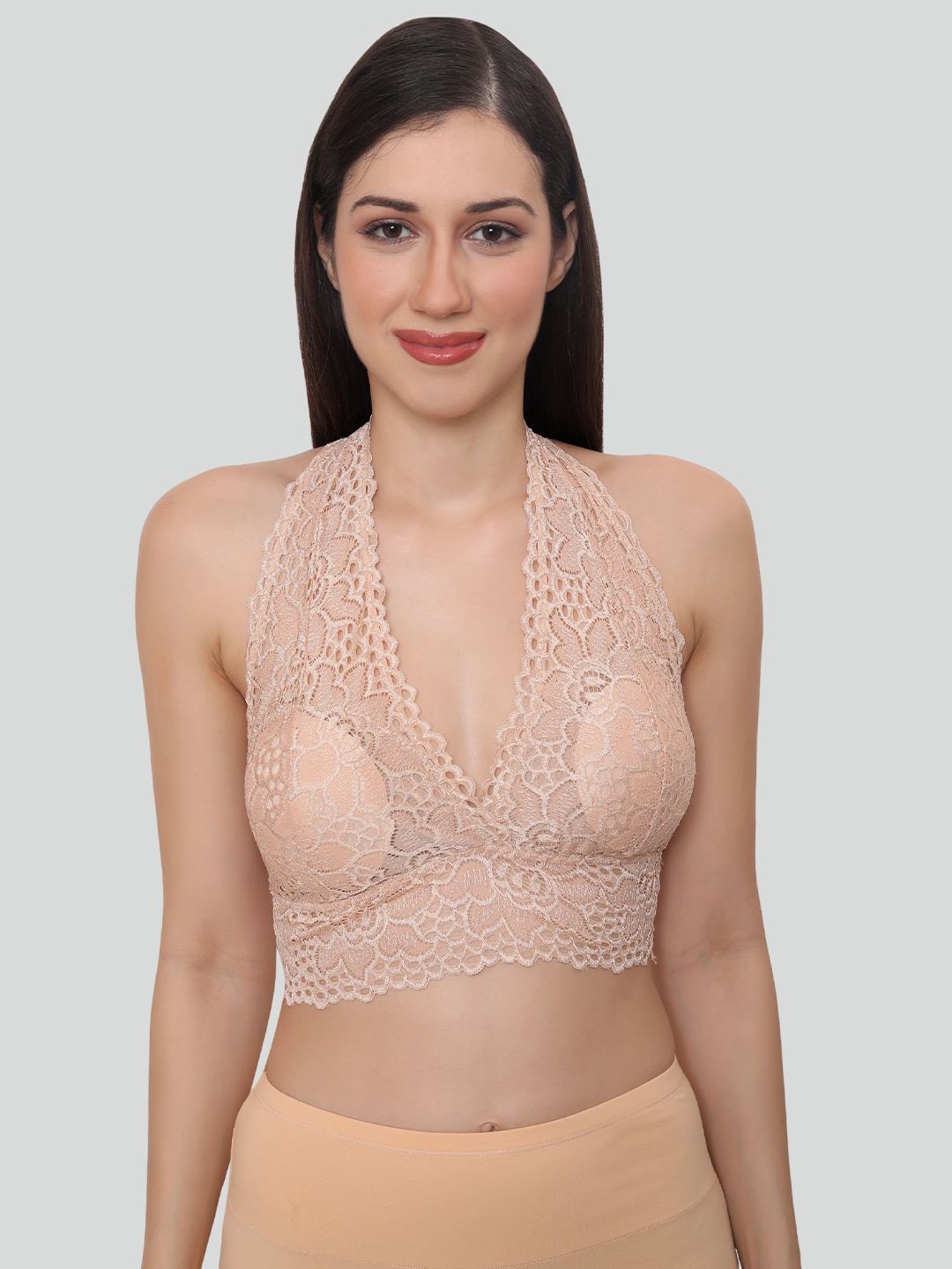 Glamoras Women Floral Full Coverage Removable Padding Non Wired Anti Odour Bralette Bra