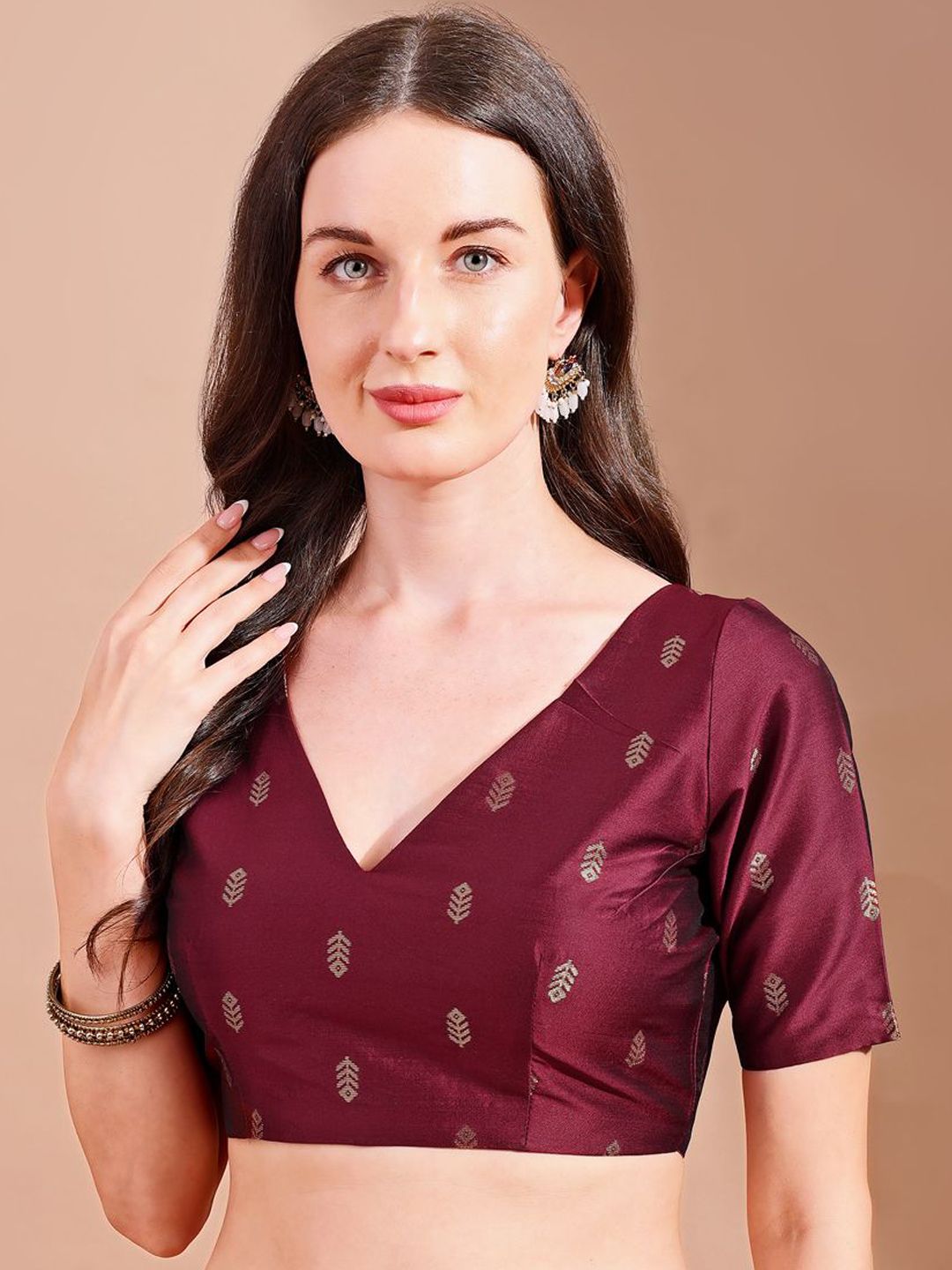 Tikhi Imli Woven Design Saree Blouse-image-26