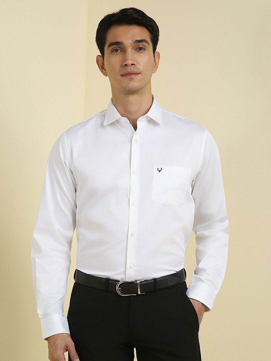 Allen Solly Slim Fit Spread Collar Cotton Formal Shirt-picture-20