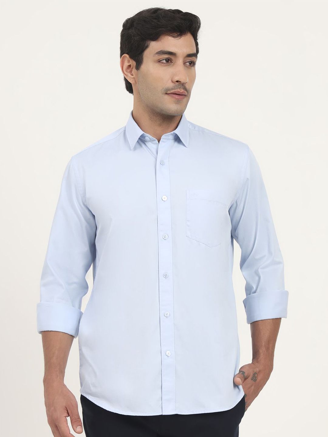 JADE BLUE Men Slim Fit Opaque Casual Shirt-picture-30