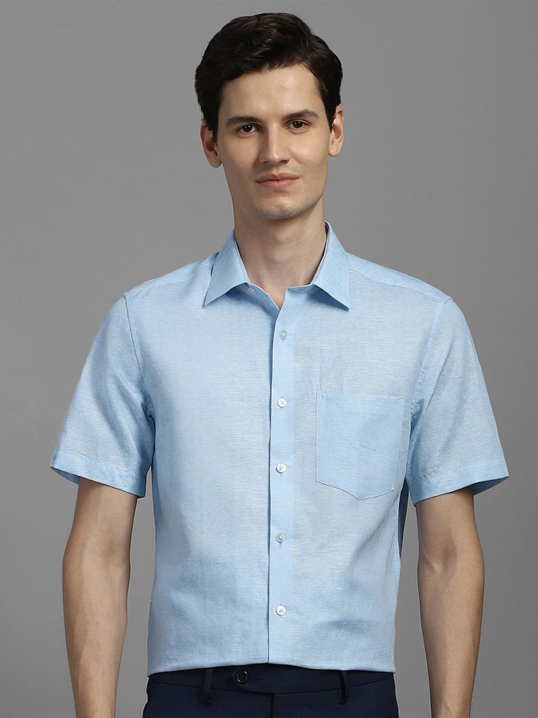 Louis Philippe Spread Collar Formal Shirt-picture-10