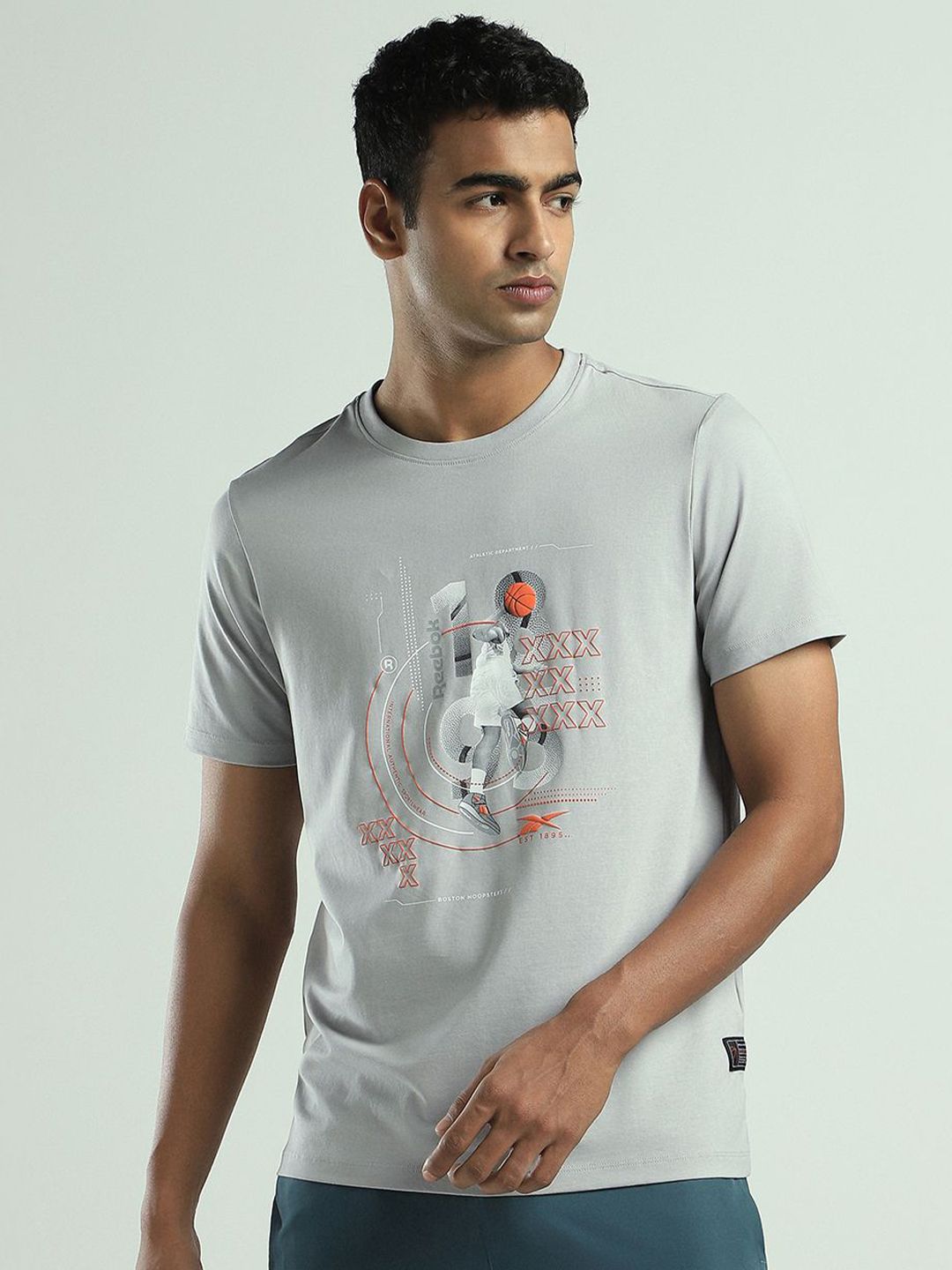 Reebok Graphic Printed Crew Neck T-Shirt-image-24