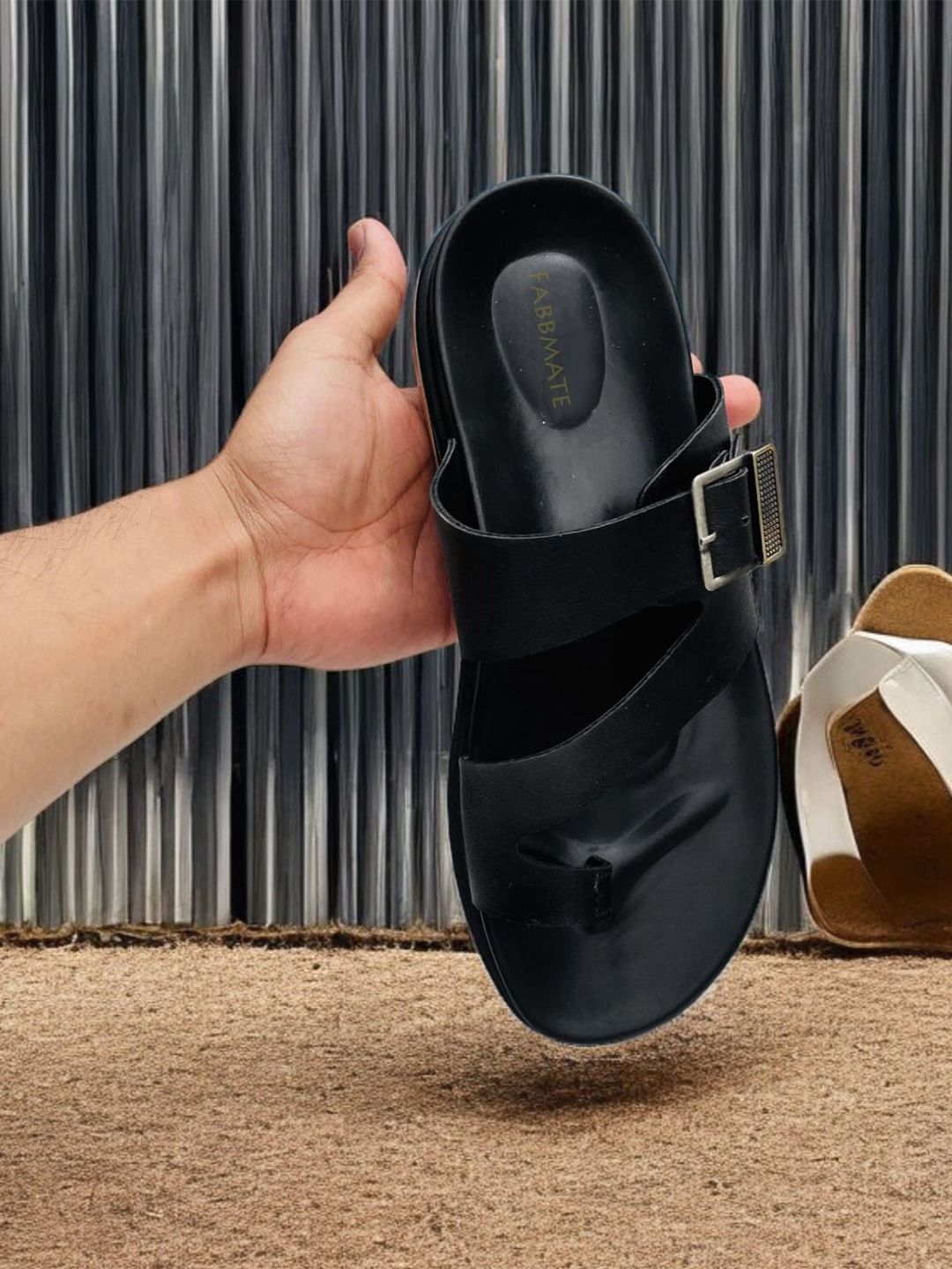 FABBMATE Men Ethnic PU Comfort Sandals-picture-28