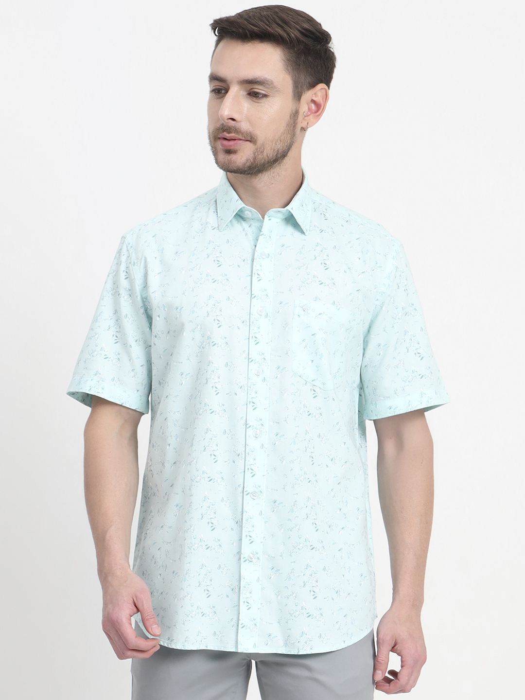 JADE BLUE Men Floral Opaque Printed Casual Shirt-picture-28