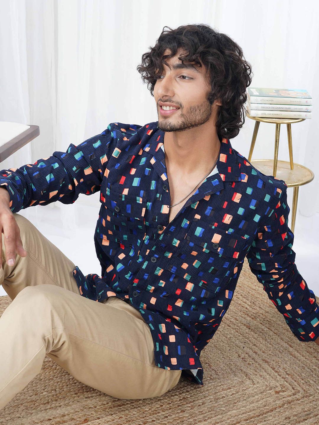 Foomer Men Standard Floral Opaque Printed Casual Shirt-picture-27