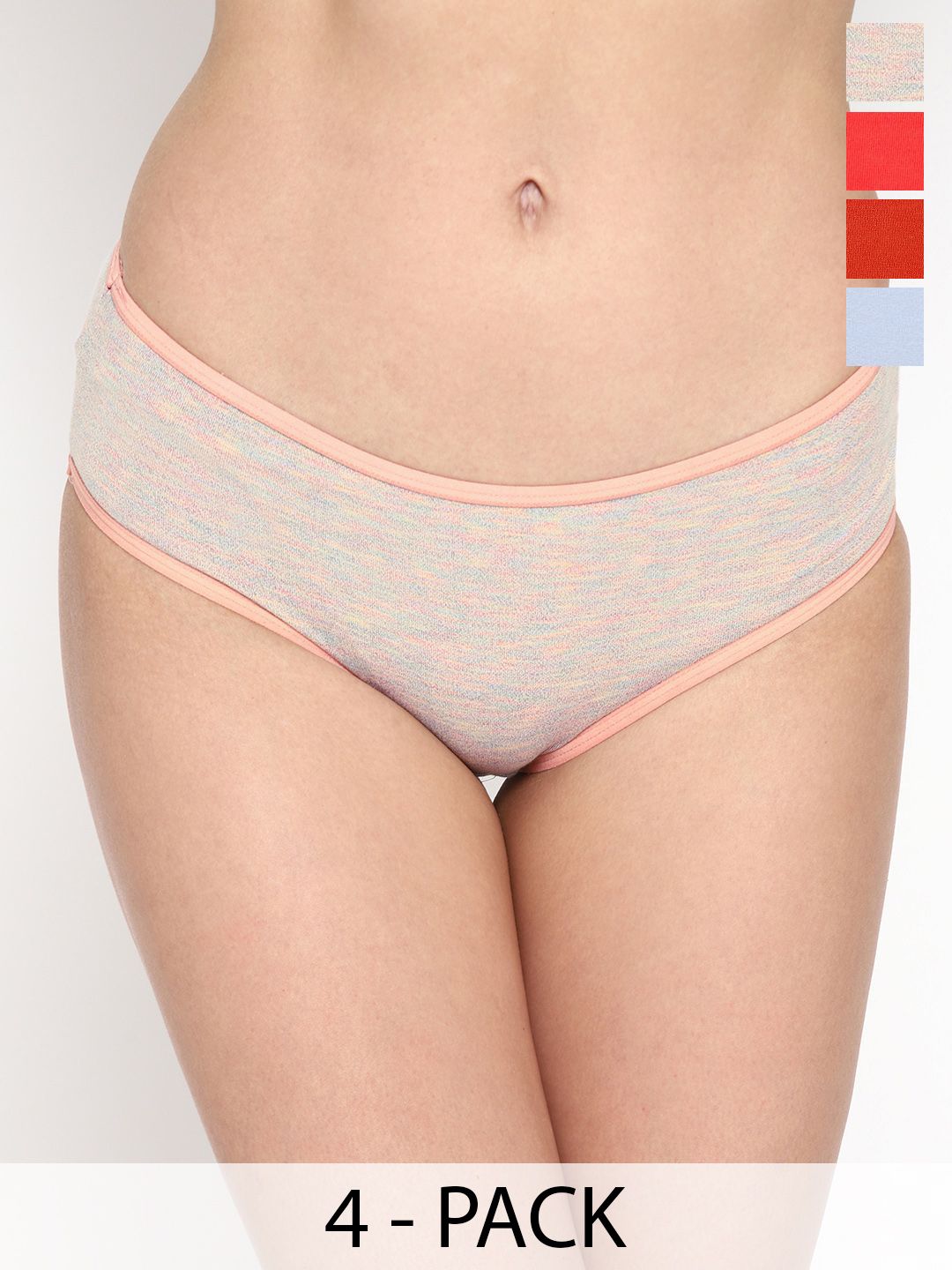 Skidlers 4-Pc Super Combed Cotton Hipster Briefs 4SKD-BRIEF-20-RED-20-SKY-20-RUST-46-CREAM-picture-2