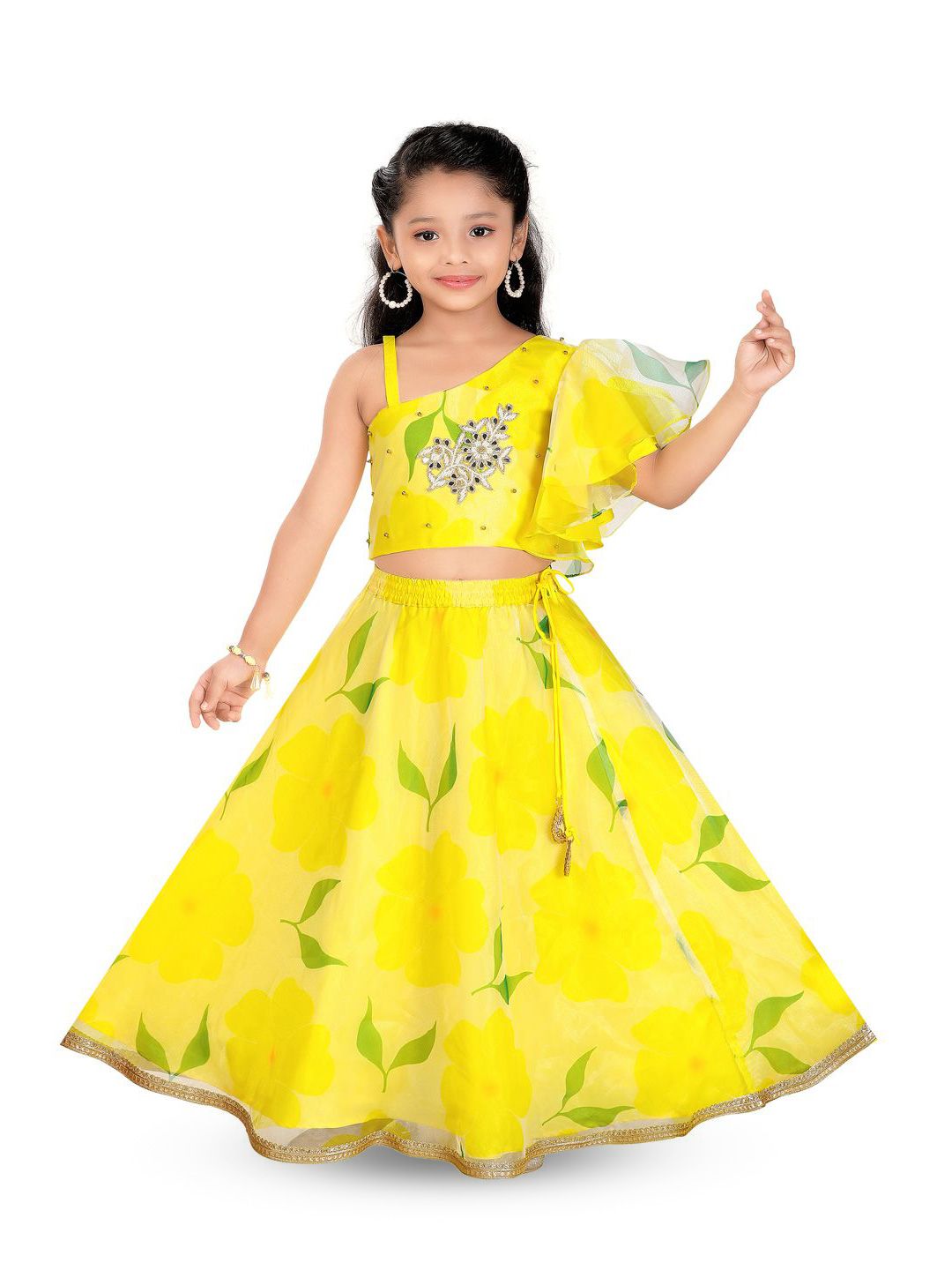 Pragya Exclusive Girls Printed Ready to Wear Lehenga &-picture-38
