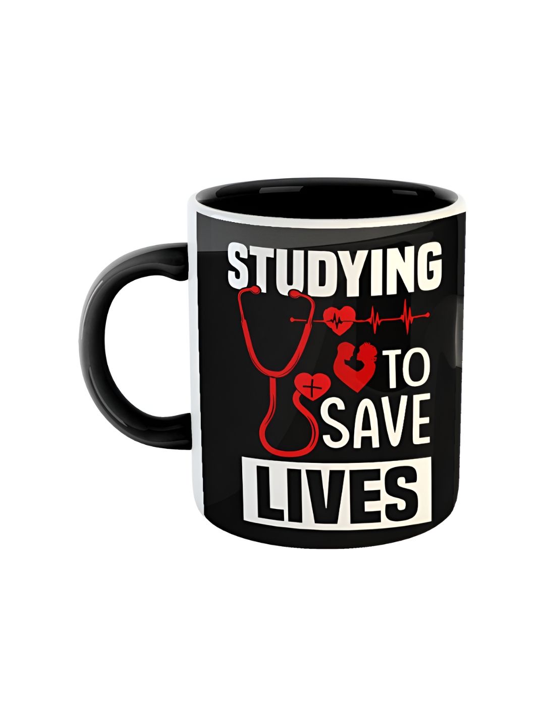 ARTBUG Black & White Printed Ceramic Glossy Finish Dishwasher & Microwave Safe Mugs 350 ml-picture-20