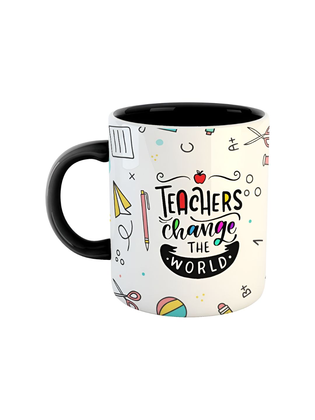 ARTBUG White & Black Printed Ceramic Glossy Finish Dishwasher & Microwave Safe Mugs 350 ml-picture-33