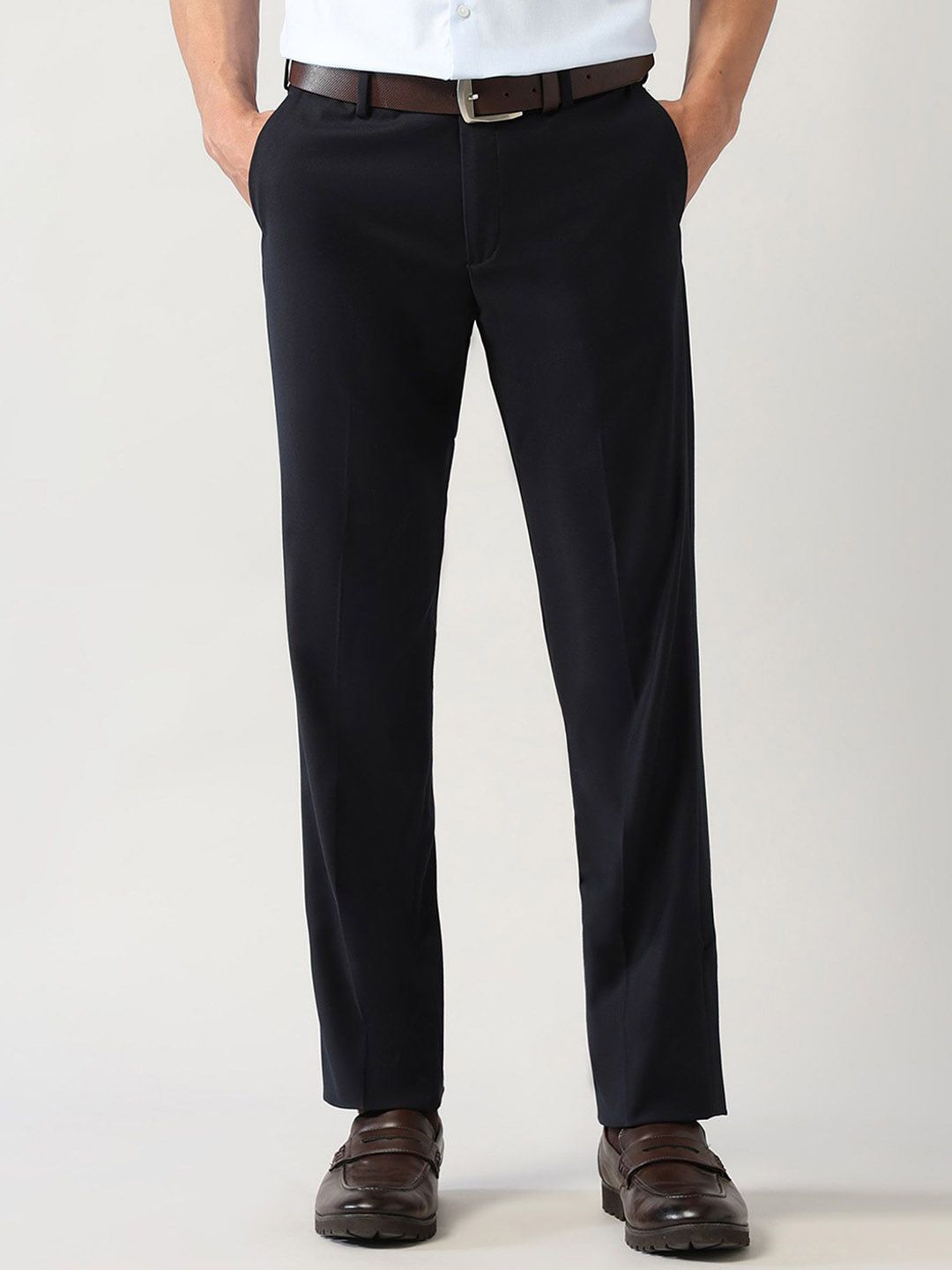Arrow Men Regular Fit Mid-Rise Classic Trousers-picture-22