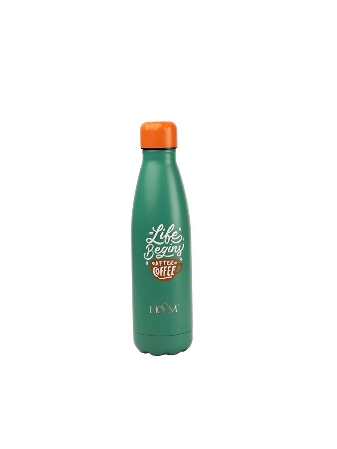 HOOM Green & Orange Single Stainless Steel Printed Single Wall Vacuum Water Bottle-picture-35