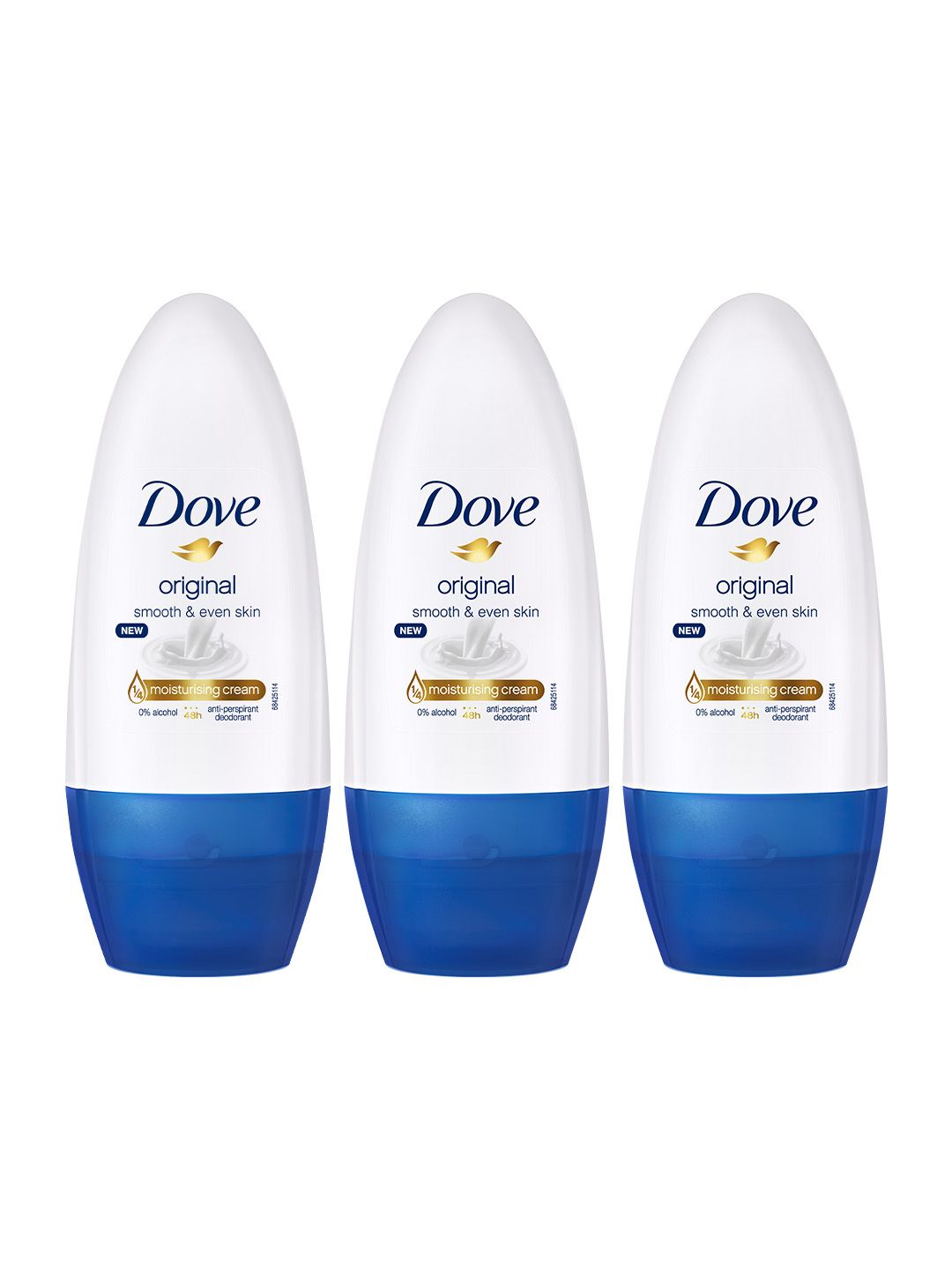 Dove Women Set of 3 Original Antiperspirant Deodorant Underarm Roll On - 50 ml each-picture-30