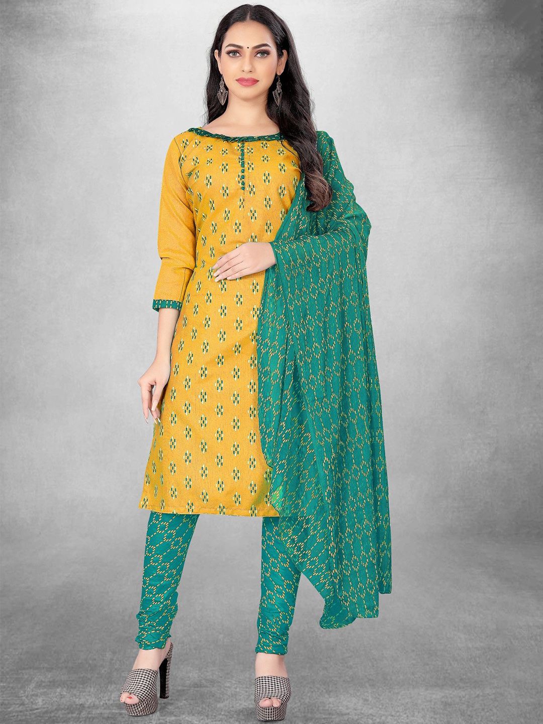 LeeliPeeri Designer Floral Printed Cotton Unstitched Dress Material-picture-37