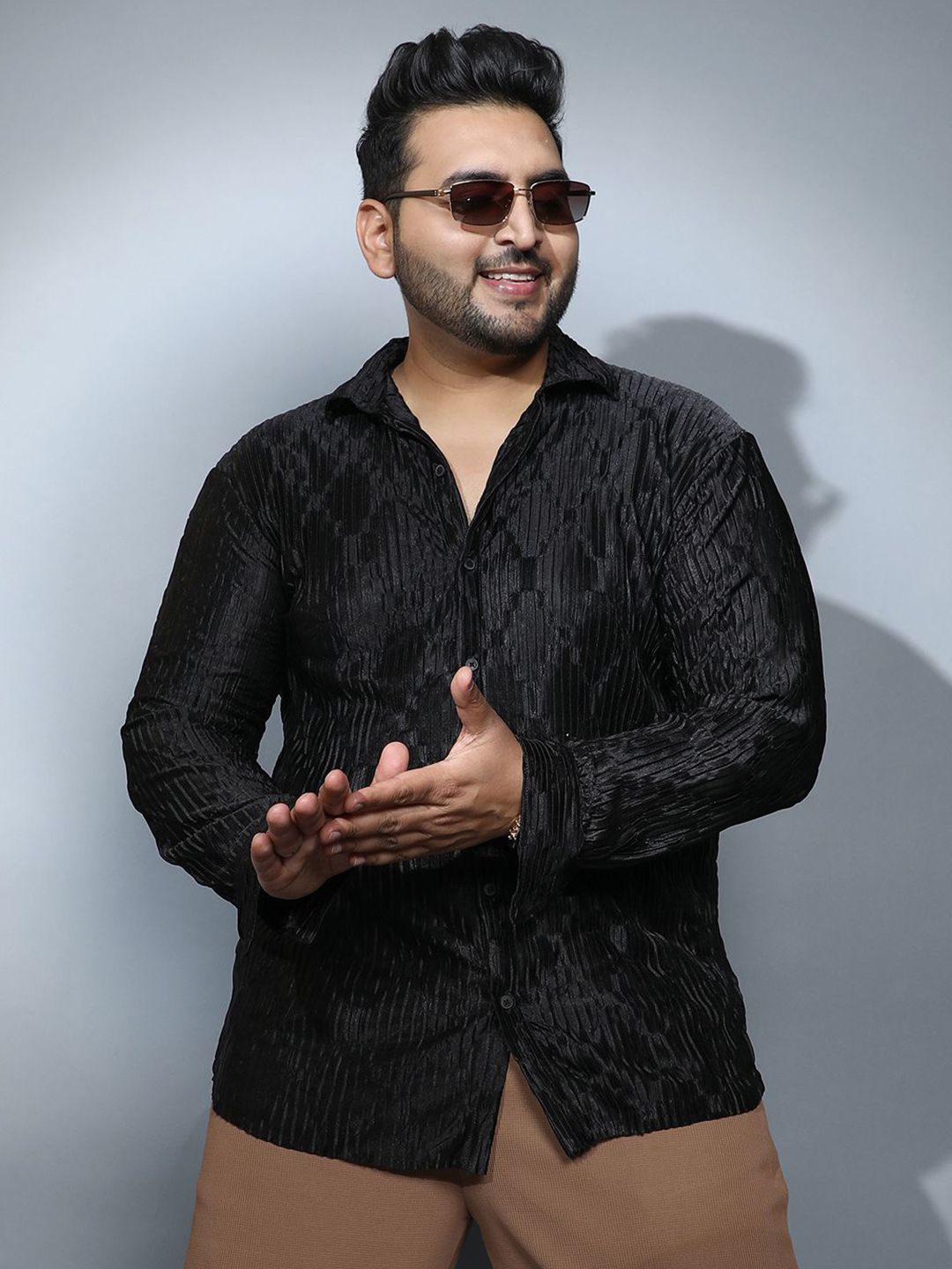 Instafab Plus Men Comfort Opaque Casual Shirt-picture-27