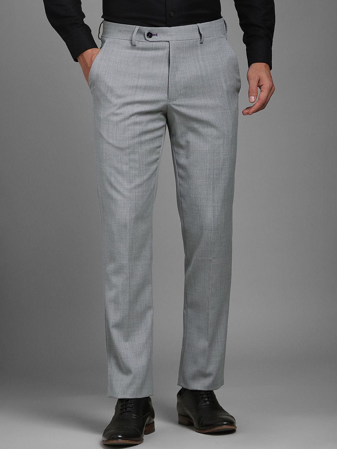 Luxure by Louis Philippe Men Slim Fit Mid-Rise Trousers-picture-18