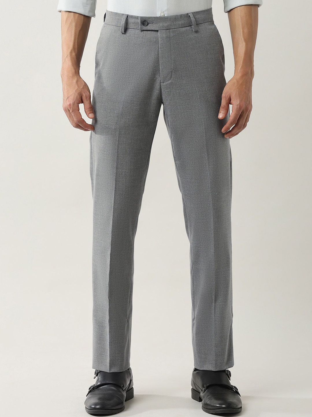 Arrow Men Regular Fit Classic Mid-Rise Trousers-picture-53