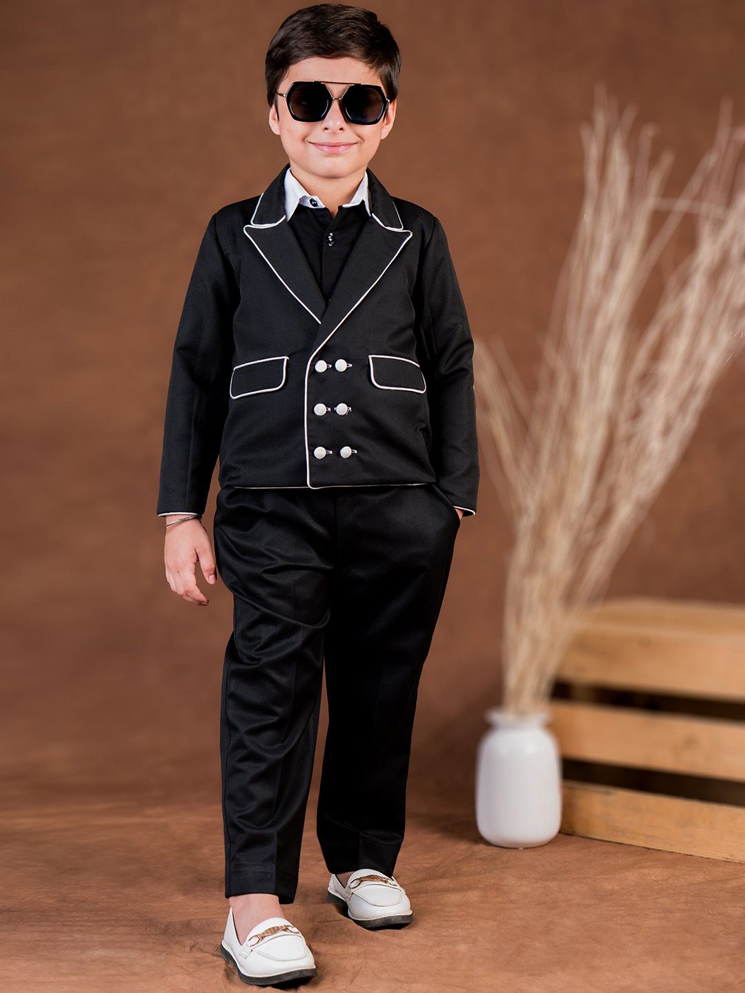 TOPLOVE Boys Three-Piece Notched Lapel Party Suits-image-10