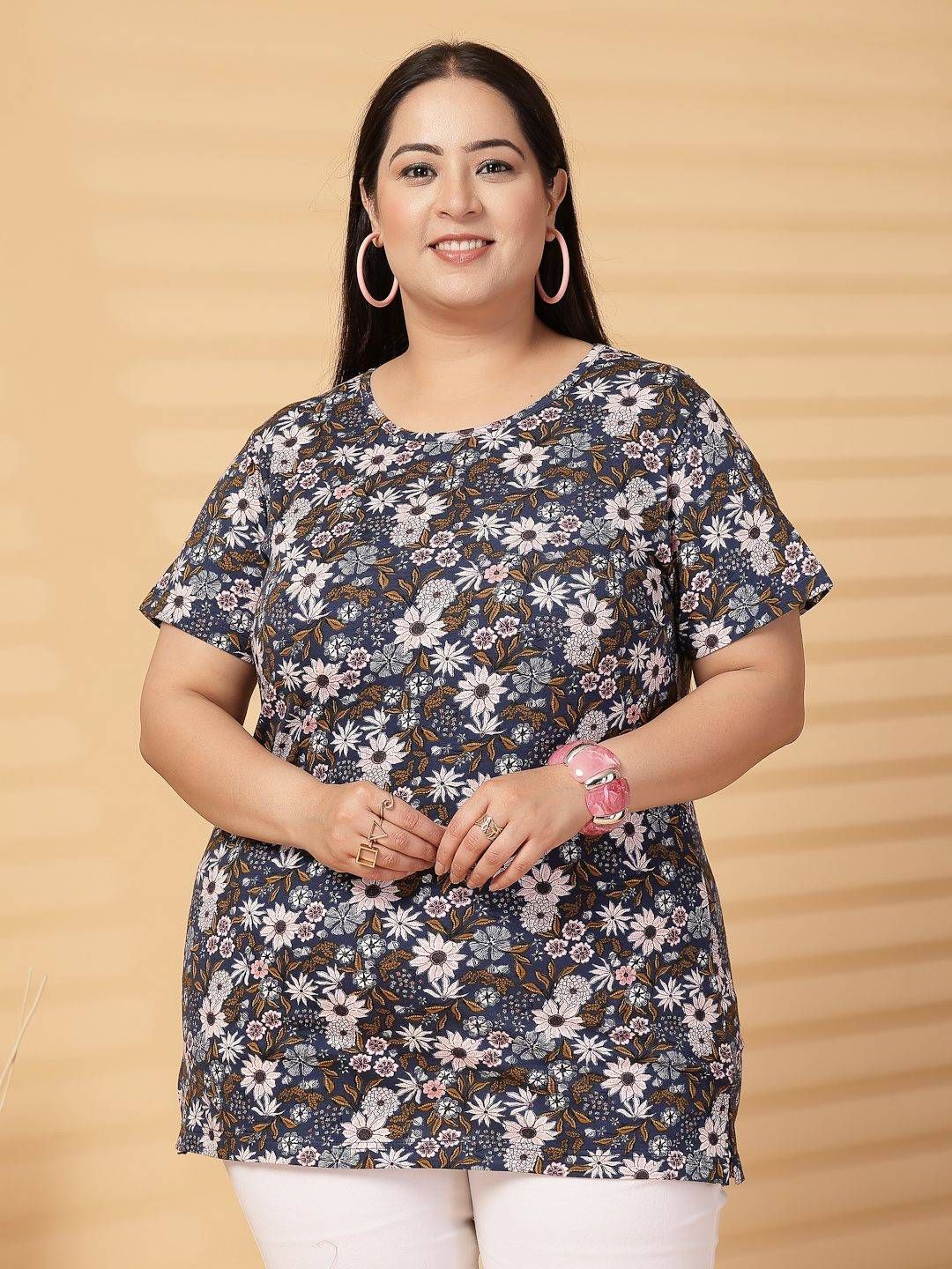 plusS Women Floral Printed T-shirt-picture-29