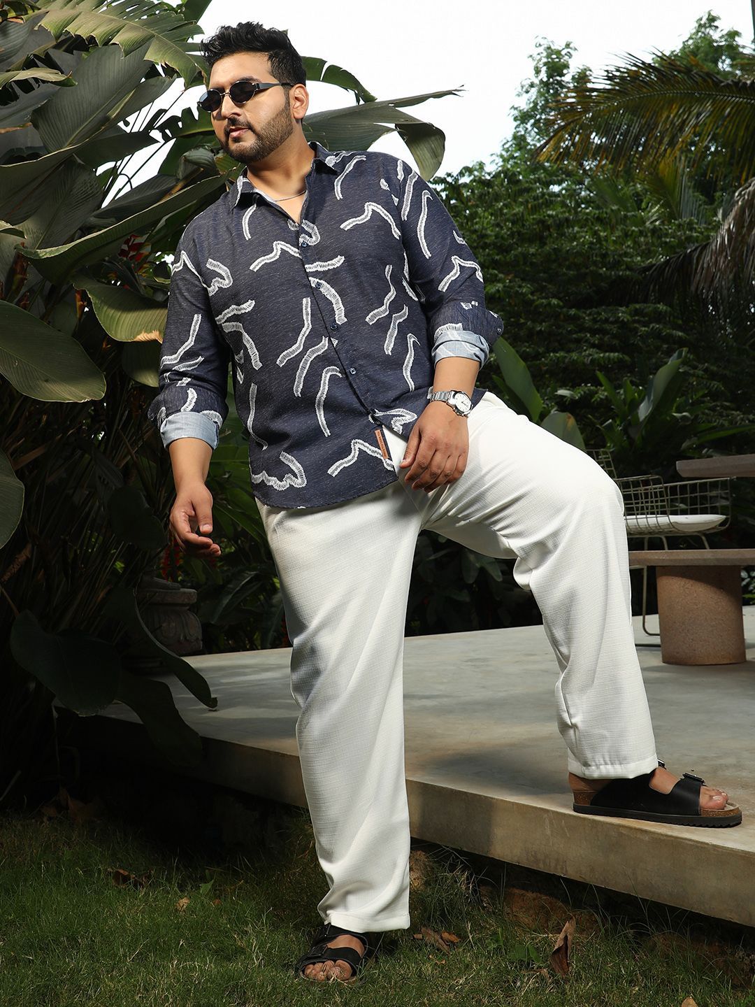 Instafab Plus Men Comfort Opaque Printed Casual Shirt-picture-10